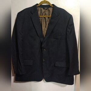 Joseph & Feiss Jacket Blue 100% Wool Twill Sport Coat Blazer Big & Tall 50R